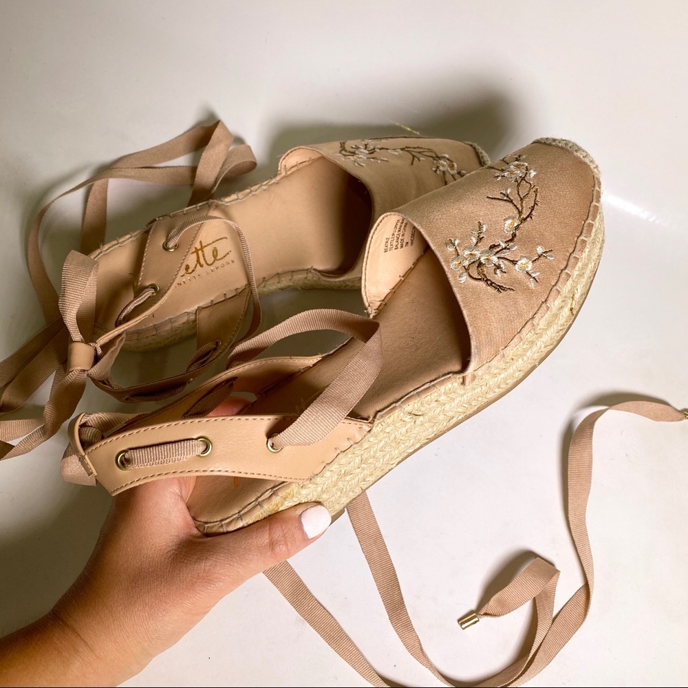 Nanette Lepore Beatriz Closed Toe Espadrilles Sz 7 - Picture 9 of 10